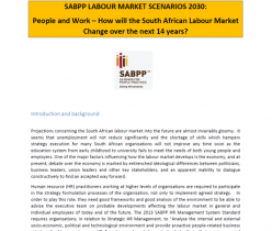 SA Board for People Practice (SABPP): Labour Market Scenarios 2030